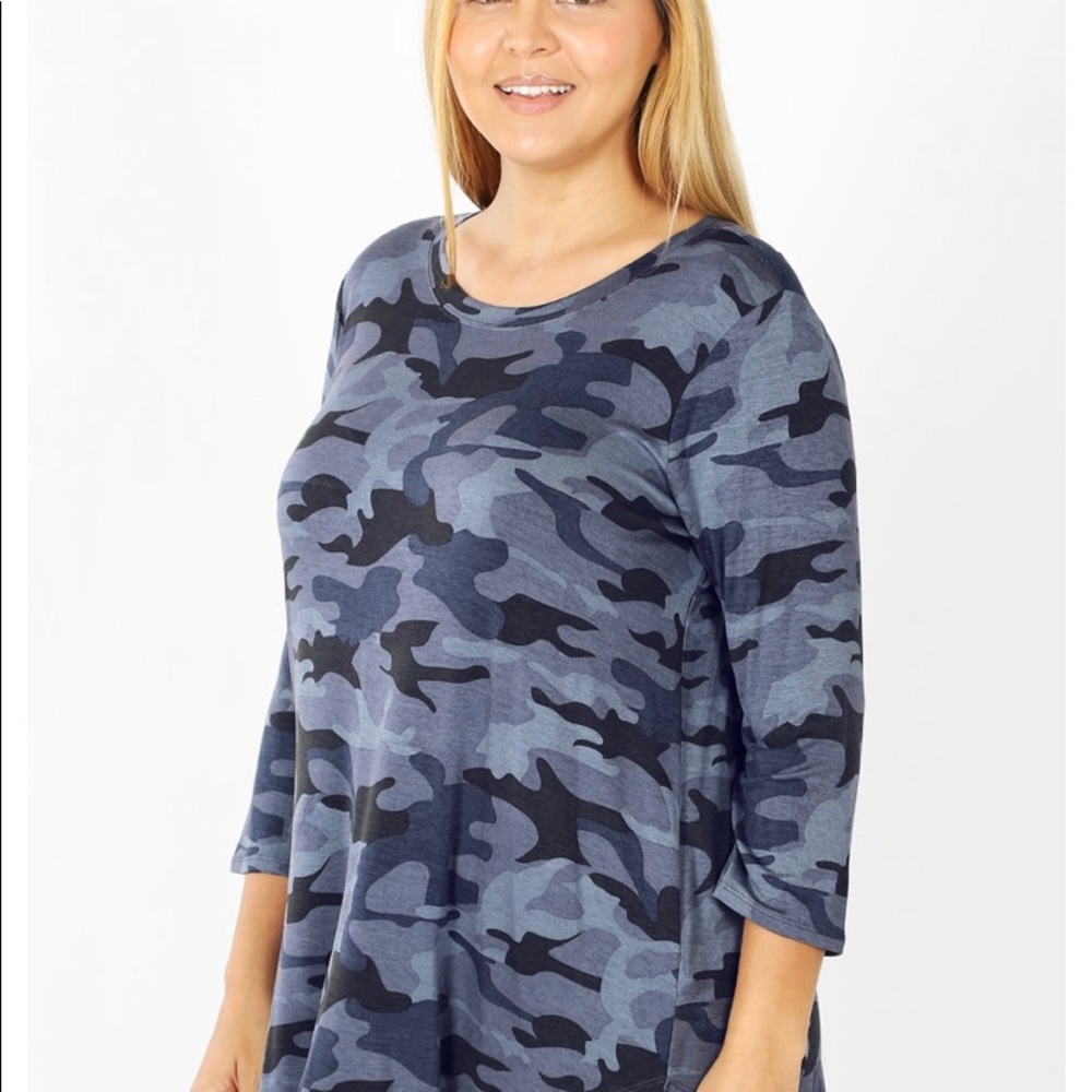 Plus Size Women’s Navy Camouflage